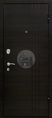 Стальная дверь с зеркалом внутри, отделка шпонированная панель-ДВ-650