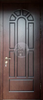 Стальная входная дверь, отделка шпонированный МДФ и ламинат-ДВ-1368