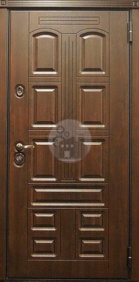 Стальная дверь с двумя петлями, отделка «Винорит»-ДВ-379